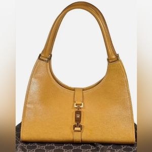 ❣️GUCCI ❣️ Jackie Shoulder Bag Leather Mustard Yellow